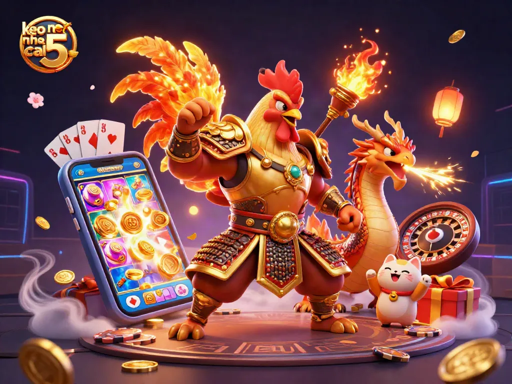 Experience thrilling action with keo nha cai 5 as you engage in dynamic gambling adventures in a vibrant casino scene.