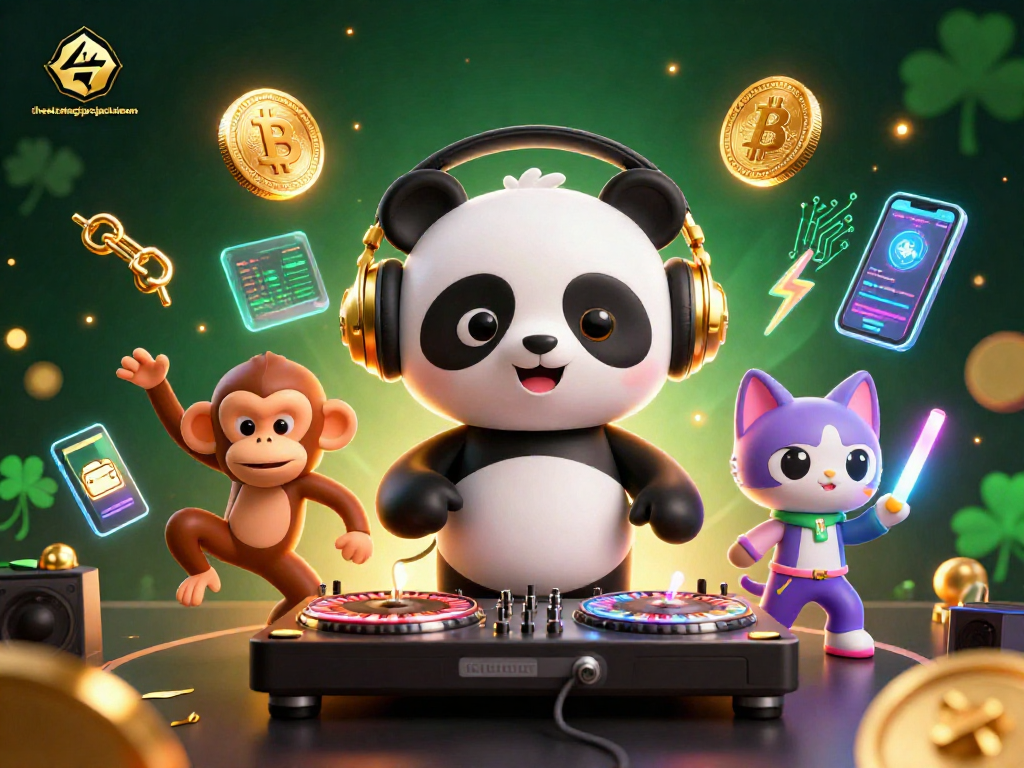 Engage with thestrategicprojectsteam’s dynamic 3D casino scene featuring a DJ panda and glow-stick kitten.