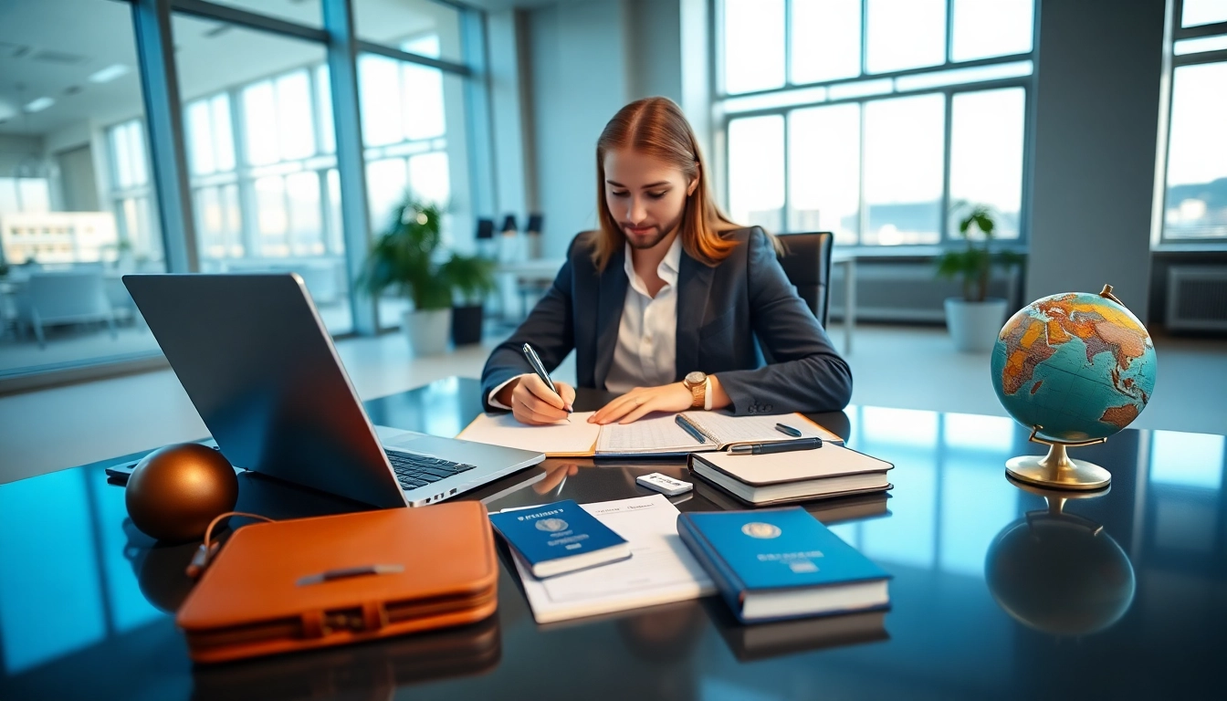 Complete the eta application uk with travel essentials in a bright, organized workspace.