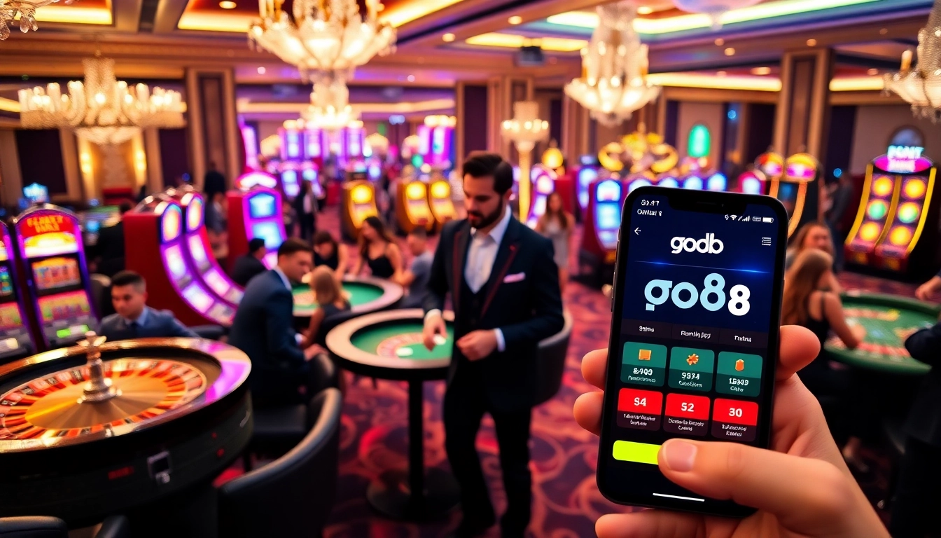 Experience the excitement of go8 with players engaging in lively casino games.