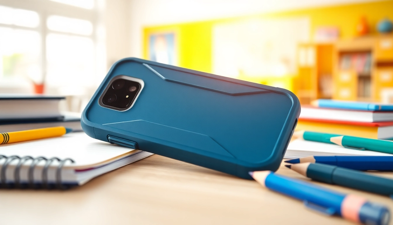 Praktische Handytasche Klassenzimmer für schülerfreundliche Nutzung.